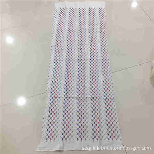 Factory direct Flower multi color embroidery fabric cotton